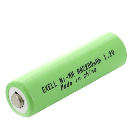Exell Battery 1.2V AA  Rechargeable Button Top Battery for DIY, FRS, Keypads, Alarms EBC-502